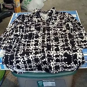 Black and white dress shirt